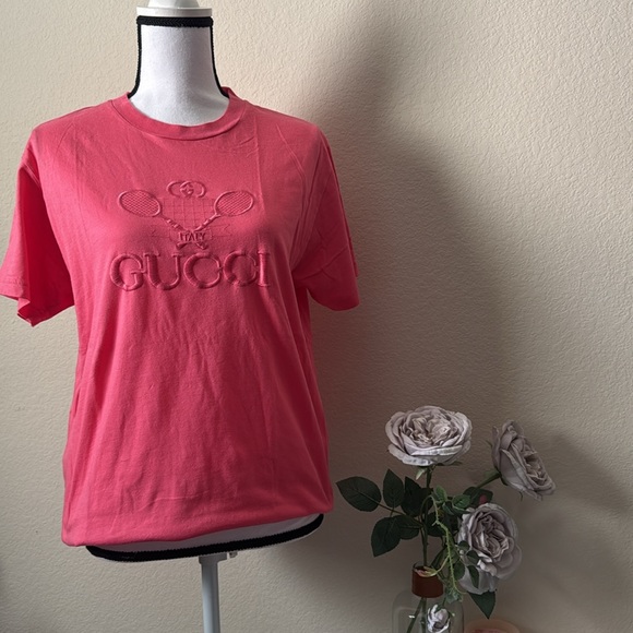 Gucci T Shirt with Embroidered Logo - Picture 2 of 7
